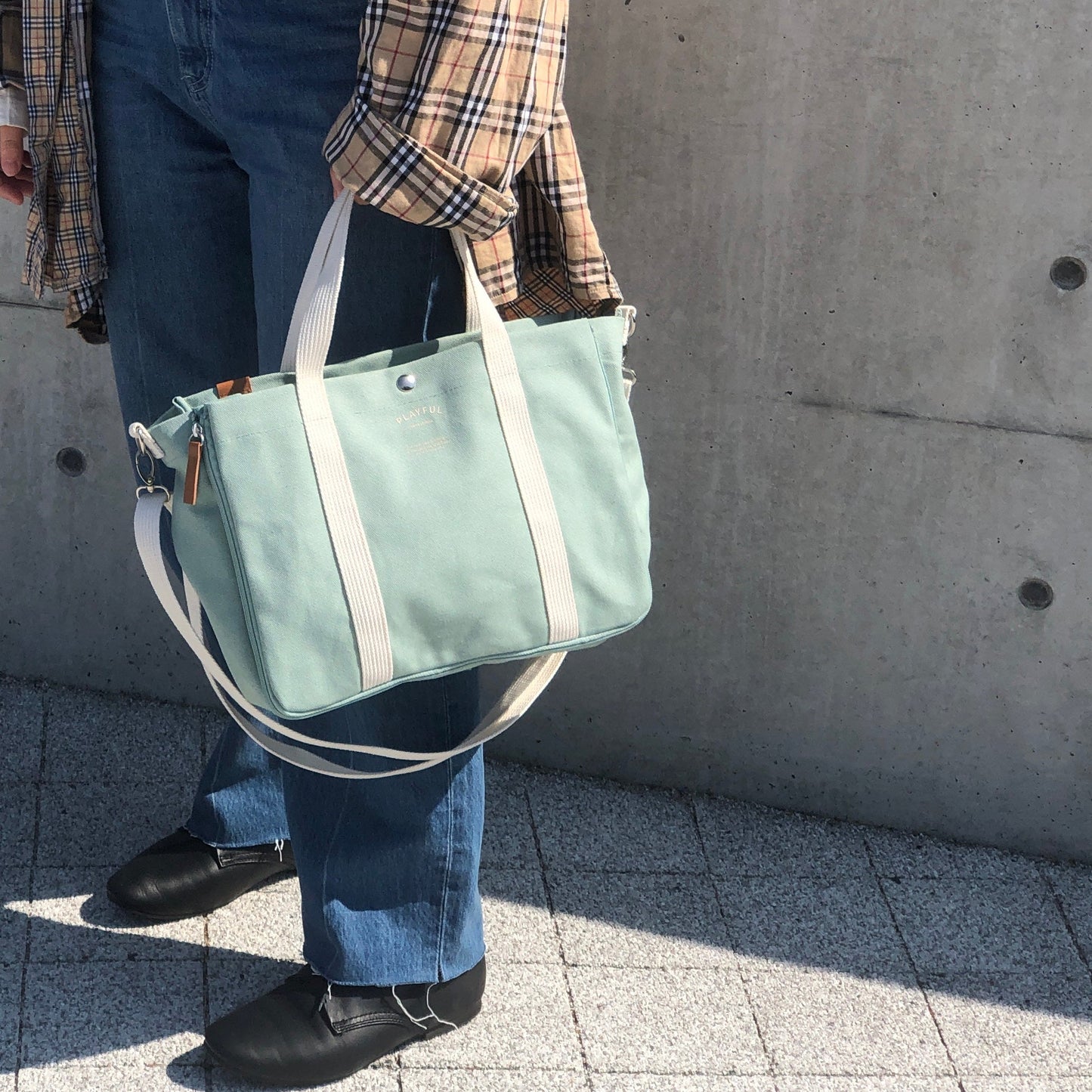 J6163PLAYFULマチが広がるトート