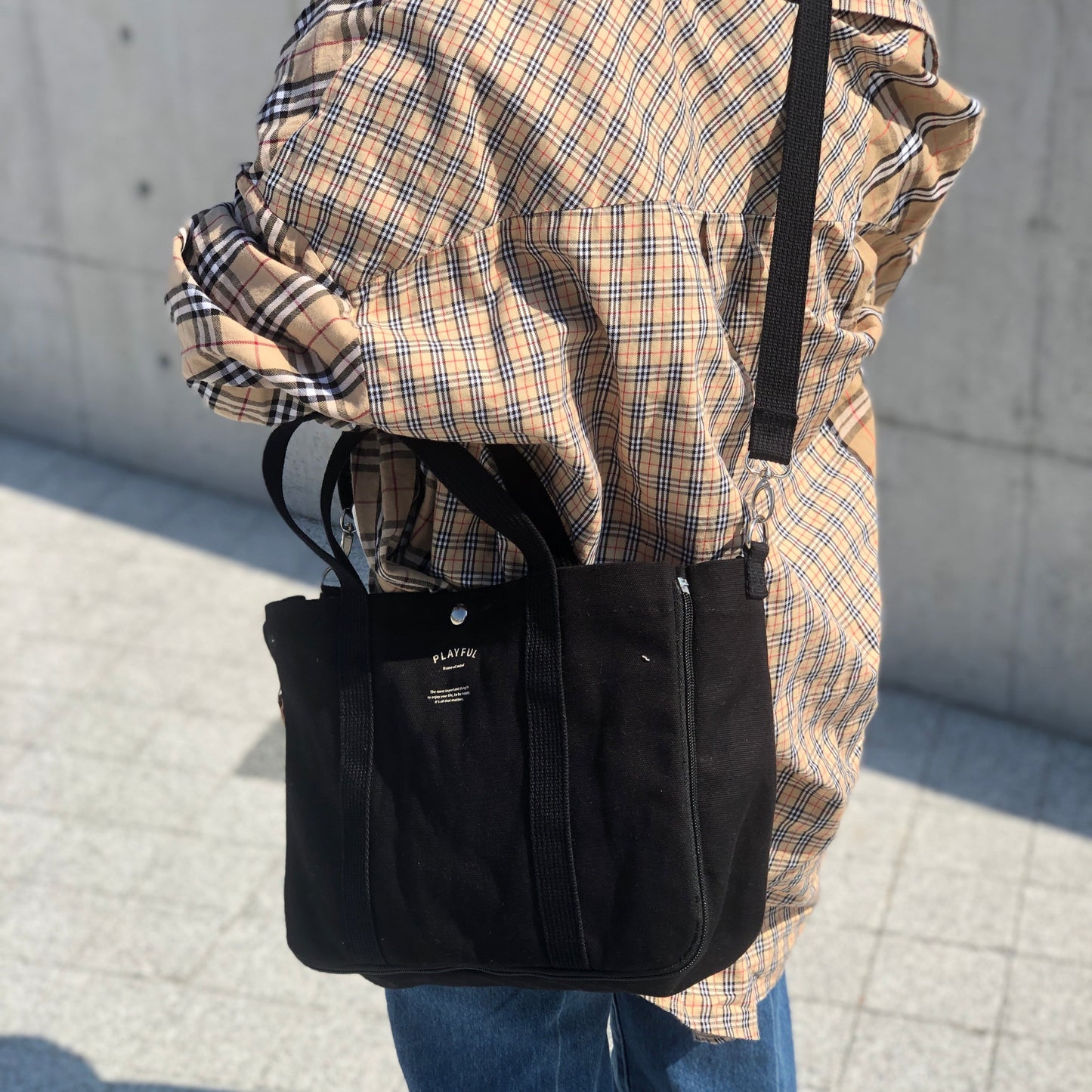 J6163PLAYFULマチが広がるトート