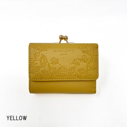 J6852 花素押しがま口財布