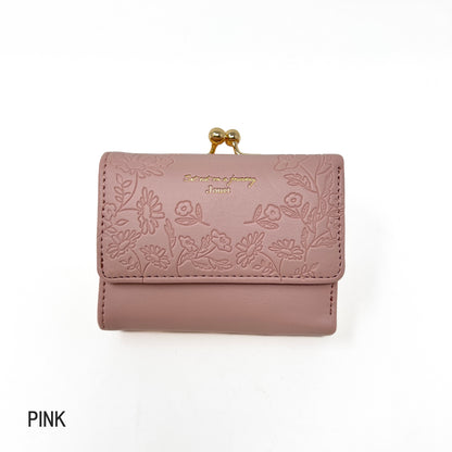 J6852 花素押しがま口財布