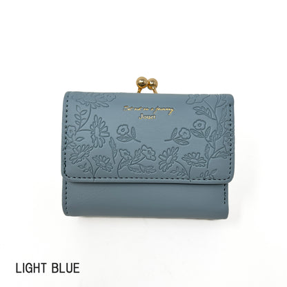 J6852 花素押しがま口財布