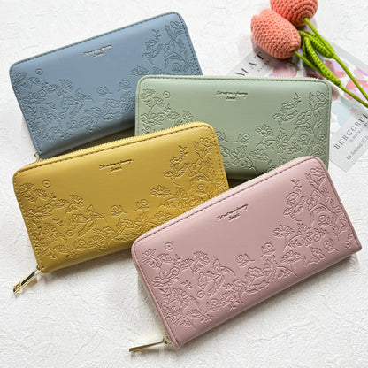 J6853 花素押し長財布