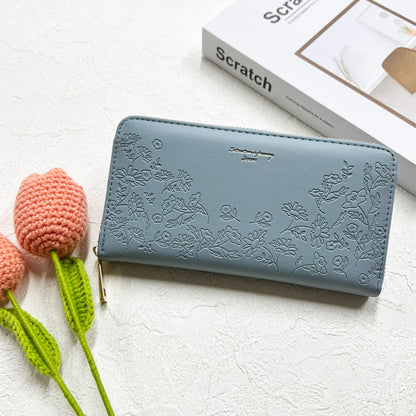 J6853 花素押し長財布