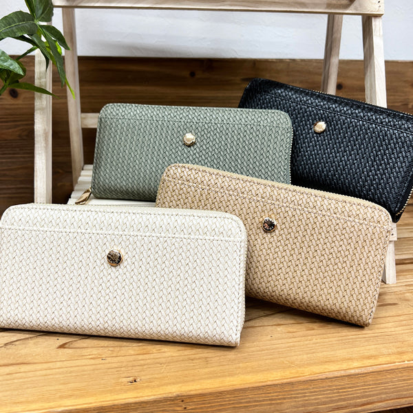 J6903 編み柄長財布