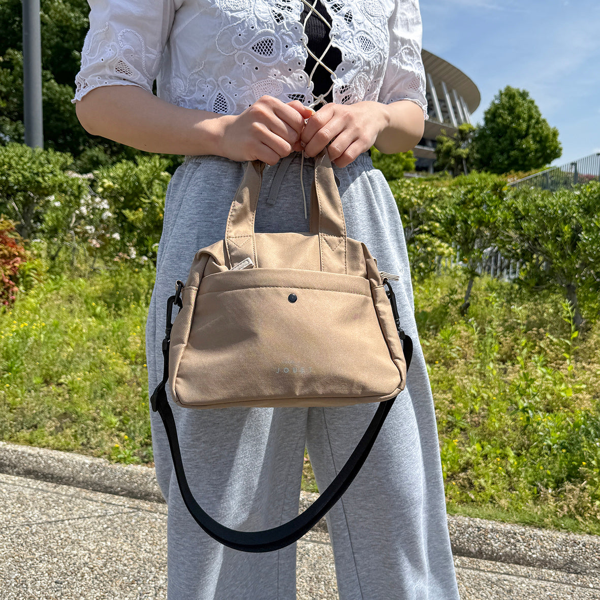 J7042 スムースポリ5ポケ２WAYミニボストン
