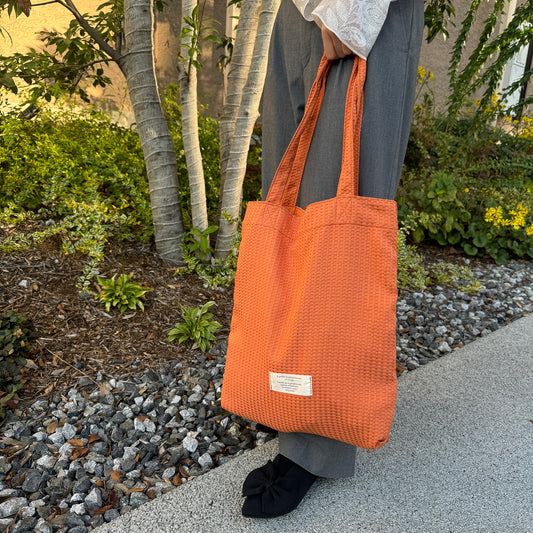 J7321 ワッフル生地A4トート