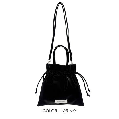 J7393 合皮巾着ショルダー