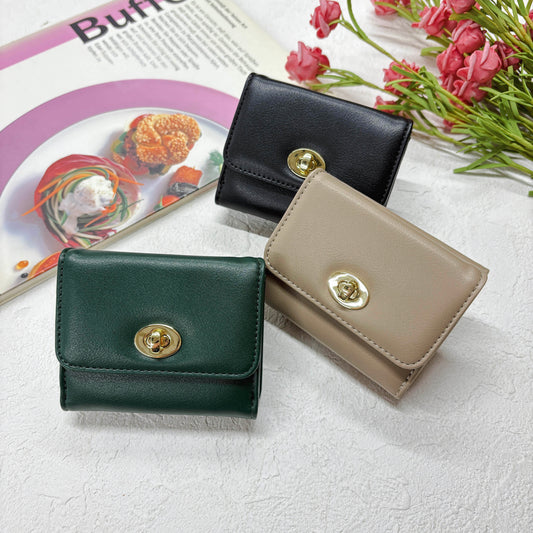 J7471 ひねり金具三つ折り財布