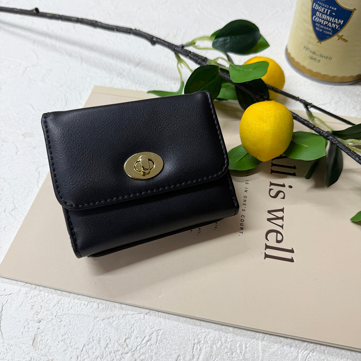 J7471 ひねり金具三つ折り財布