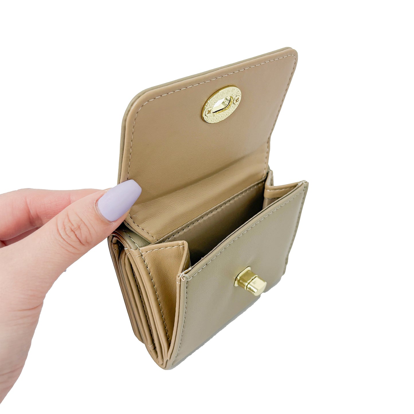 J7471 ひねり金具三つ折り財布