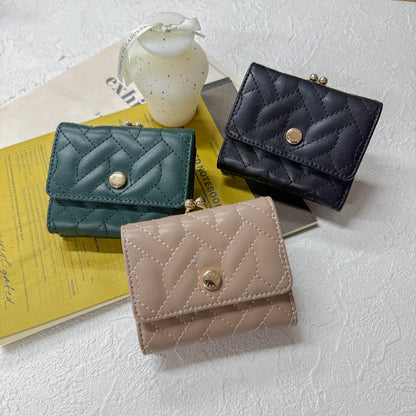 J7481 ケーブルキルトがま口財布