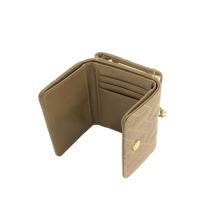 J7481 ケーブルキルトがま口財布