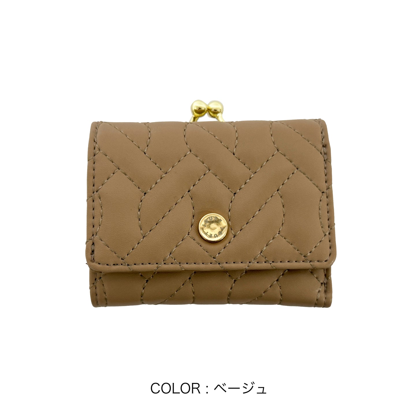 J7481 ケーブルキルトがま口財布