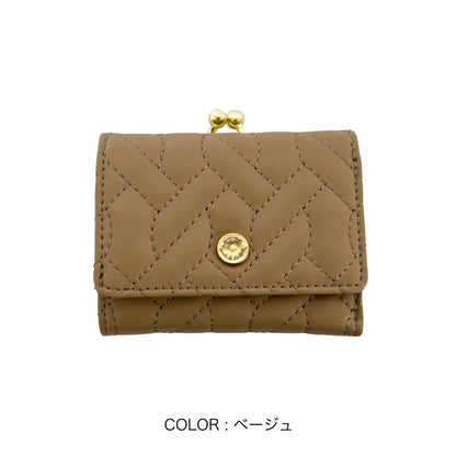 J7481 ケーブルキルトがま口財布