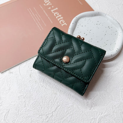 J7481 ケーブルキルトがま口財布