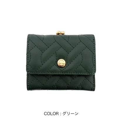 J7481 ケーブルキルトがま口財布