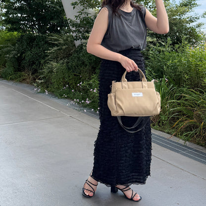 J7562 微光沢10ポケット2WAYトート