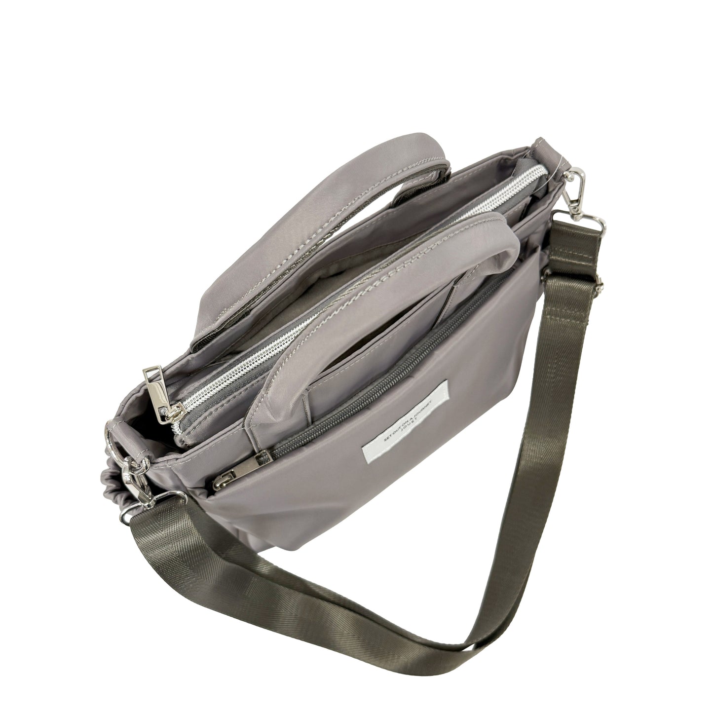 J7562 微光沢10ポケット2WAYトート