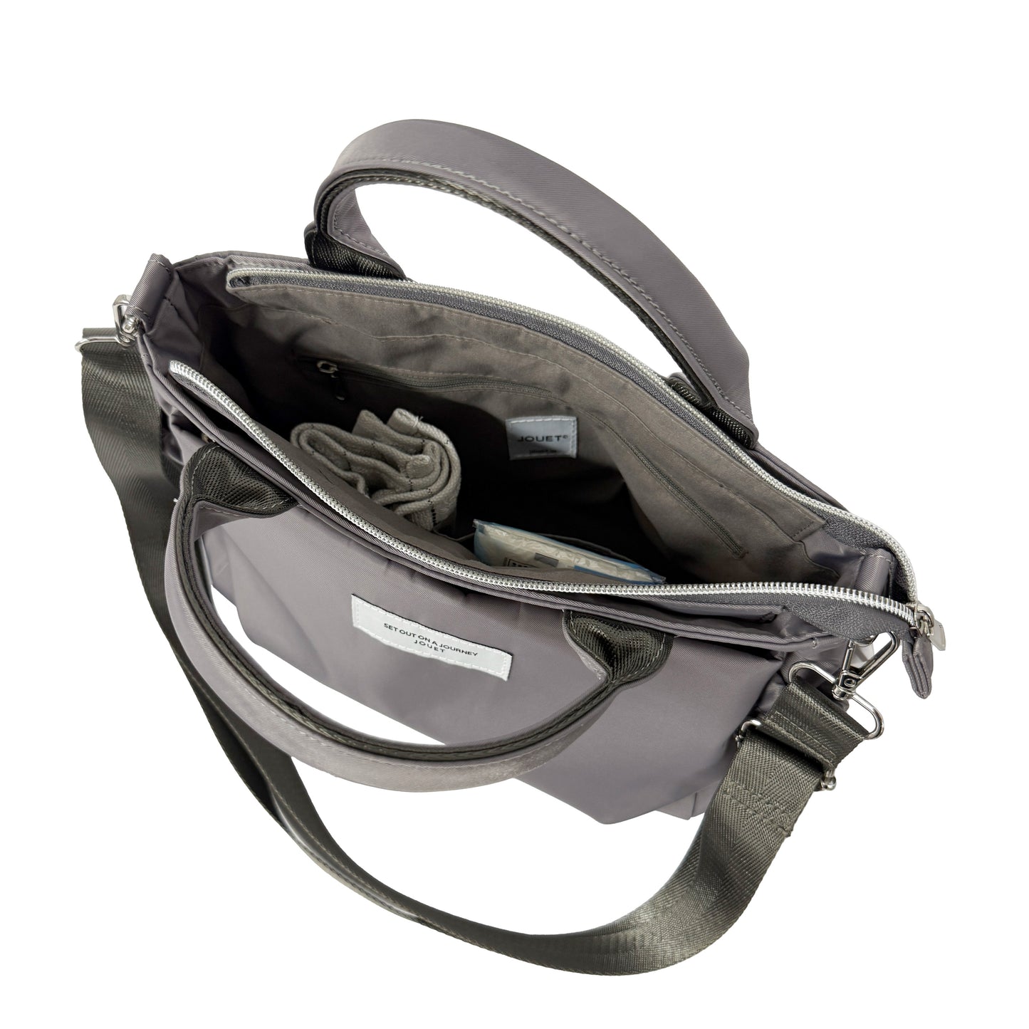 J7562 微光沢10ポケット2WAYトート