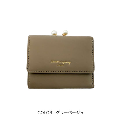 J7611 パールがま口財布