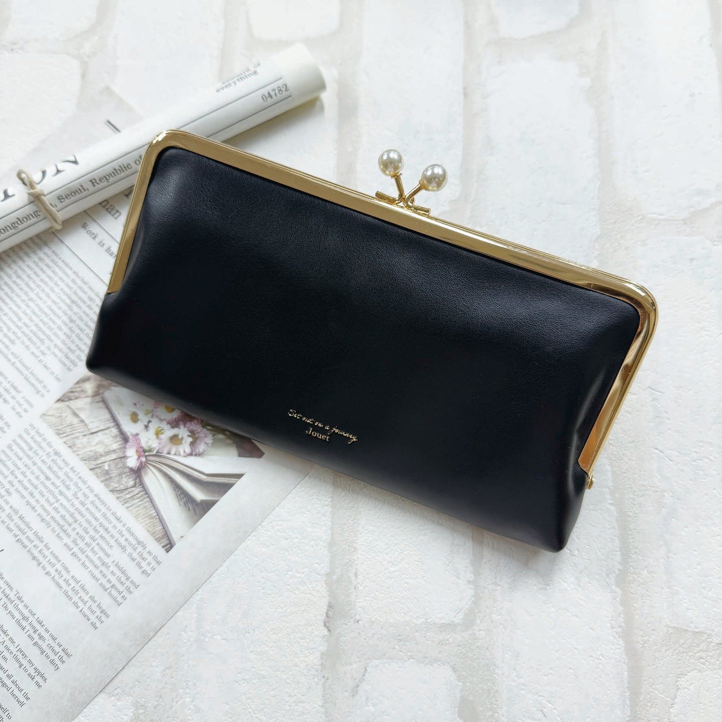 J7612 パールがま口長財布