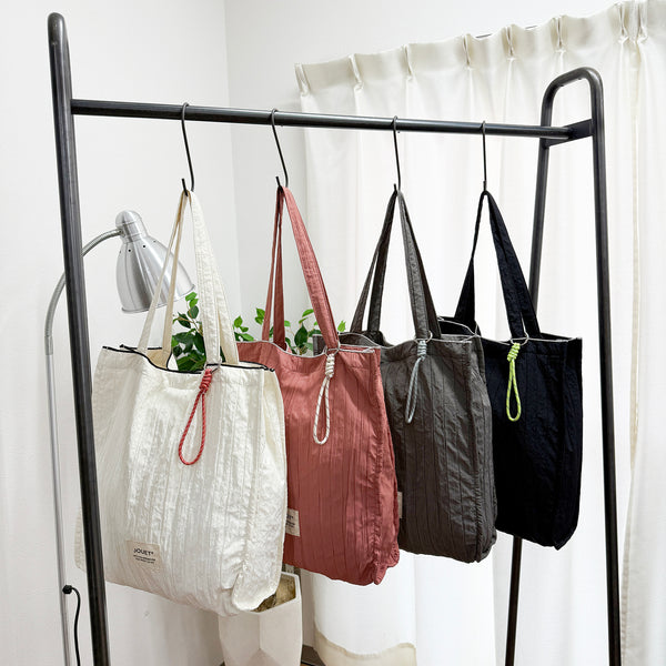 J7672 太プリーツスクエアトート