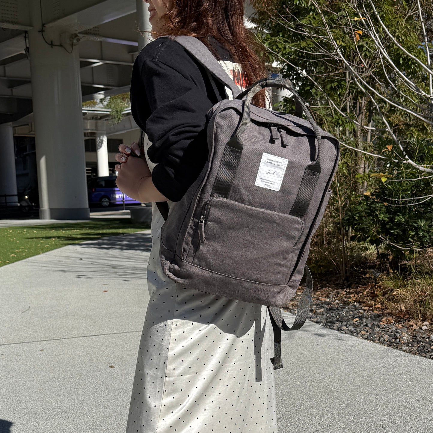 J7691 スクエアキャンバスリュック