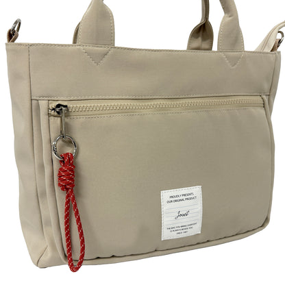 J7742 チャーム付きスクエア2WAYトート