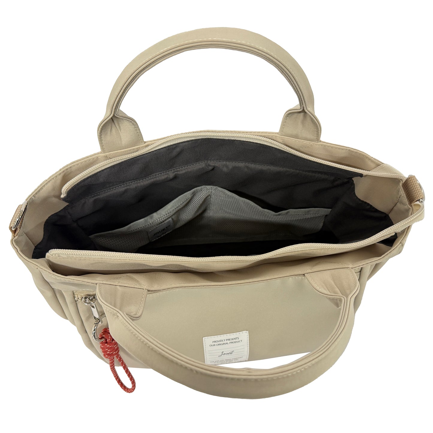 J7742 チャーム付きスクエア2WAYトート