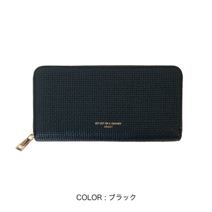 J7802 クロス網み風長財布
