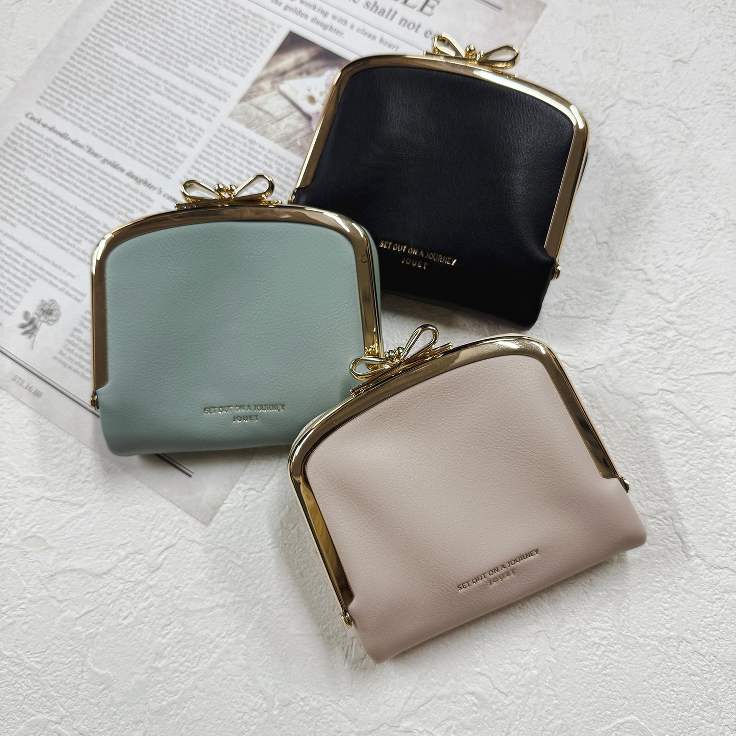 J7811 リボン口金2つ折り財布