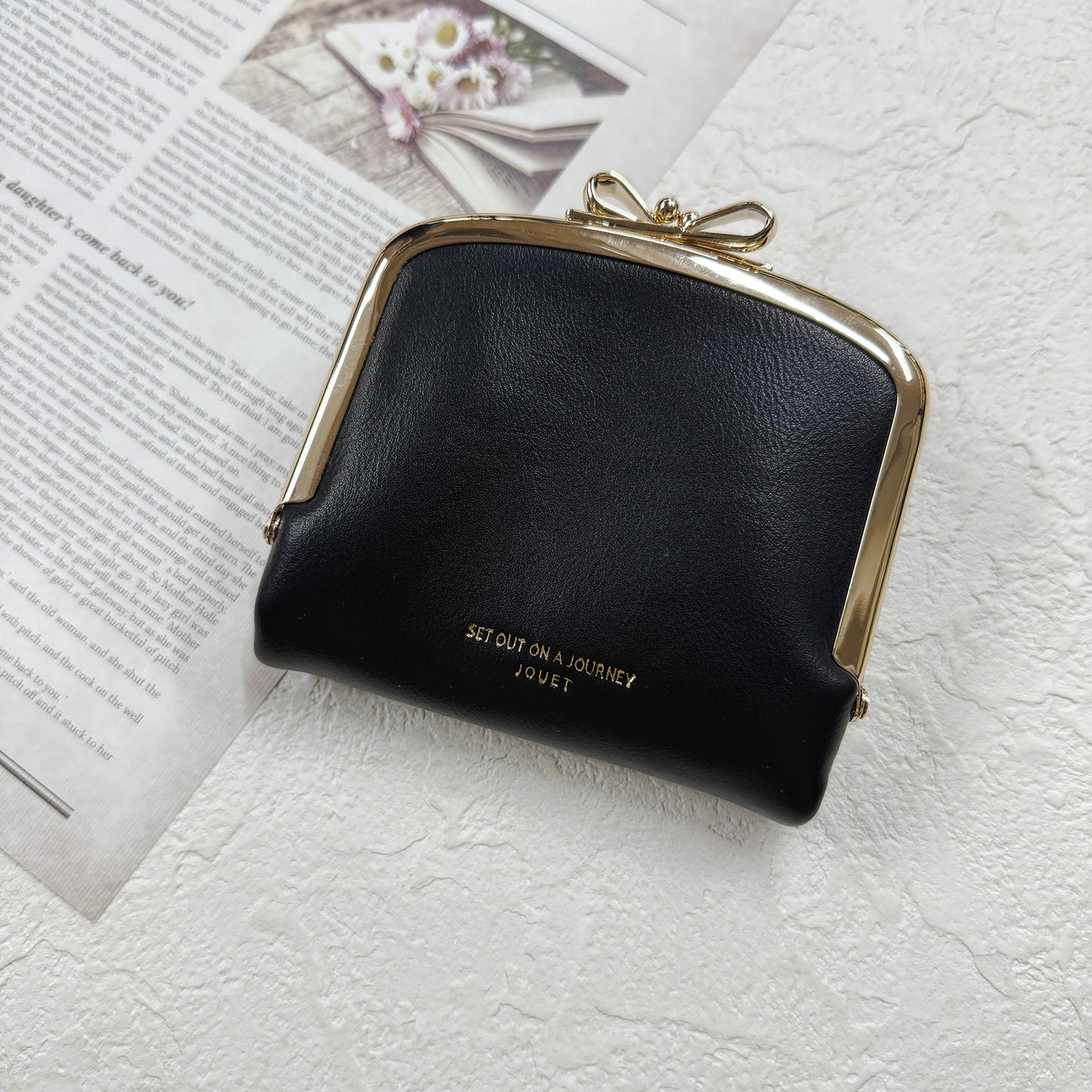 J7811 リボン口金2つ折り財布