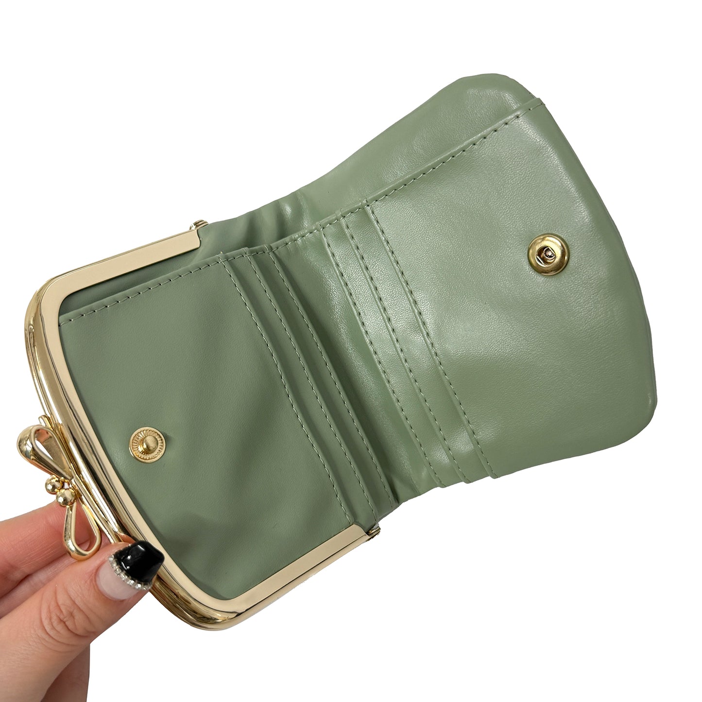 J7811 リボン口金2つ折り財布