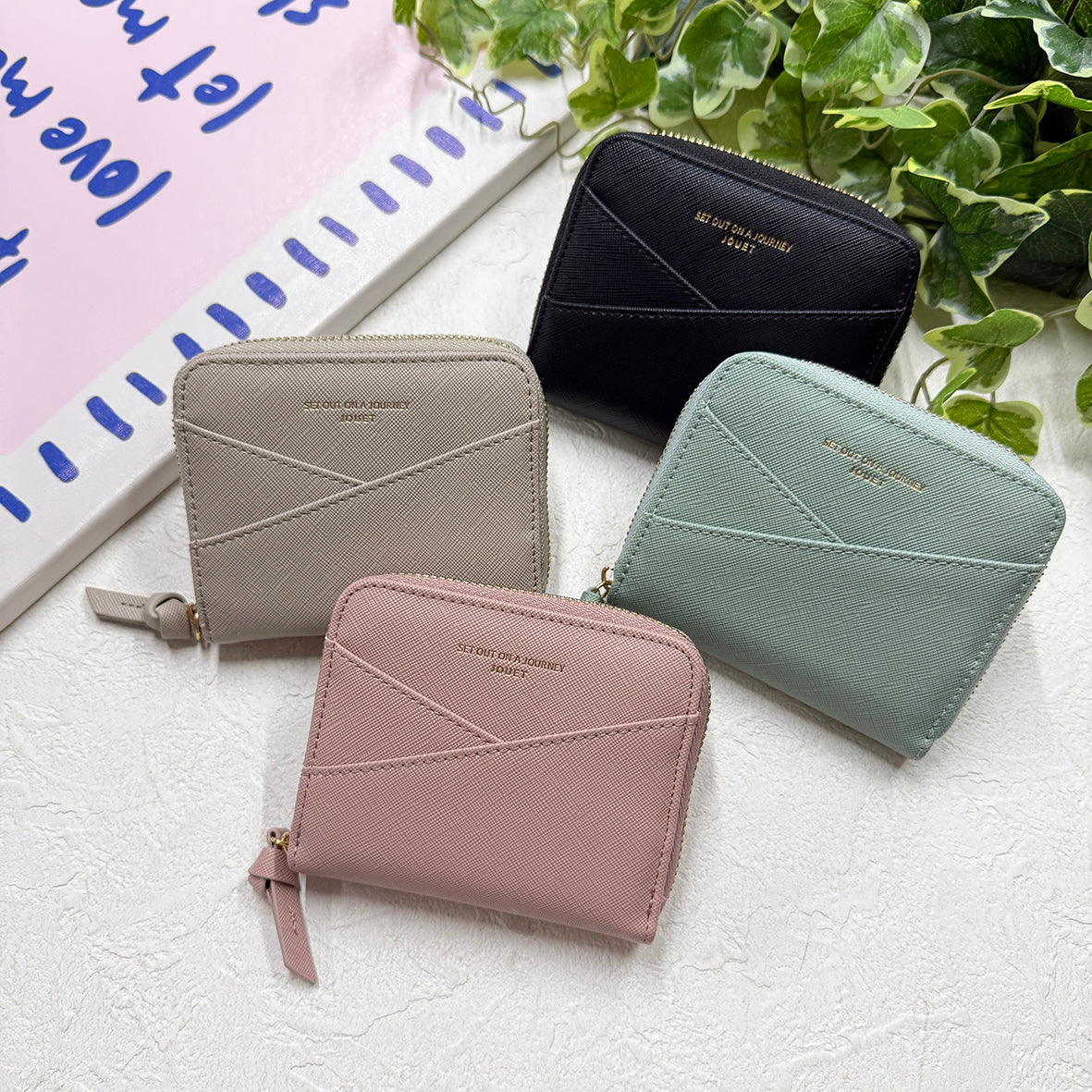 J7881 角シボラウンドファスナー財布