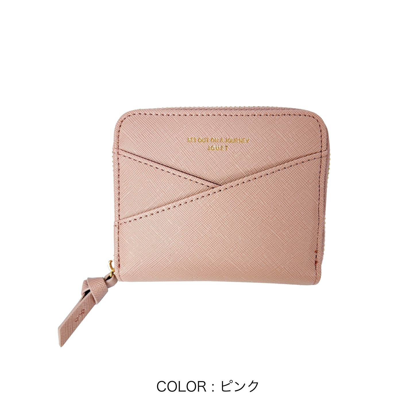 J7881 角シボラウンドファスナー財布