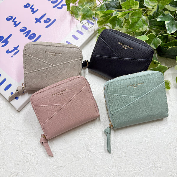 J7881 角シボラウンドファスナー財布