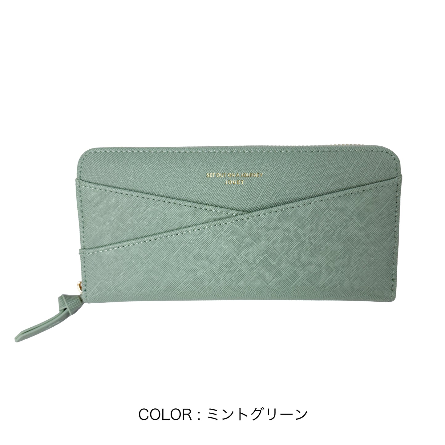 J7882 角シボラウンドファスナー長財布